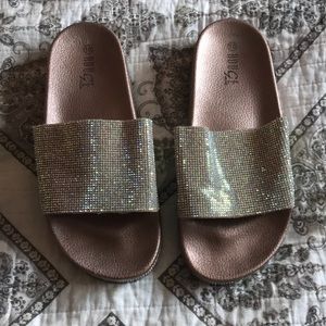 Blush Bling Slides